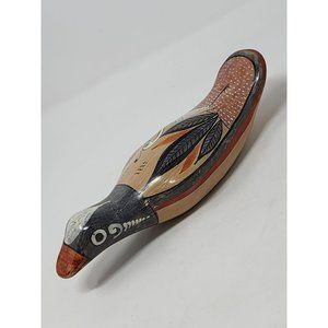 Vintage Ceramic/Clay Folk Art Duck‎ Signed Jarero J - Mexico
